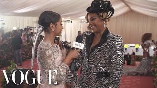 Tiffany Haddish Pets Liza Koshy and Calls Her Outfit Pimperella  Met Gala 2019 With Liza Koshy