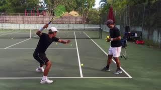 Professional tennis training with coach Brian Dabul Federer Nadal Djokovic