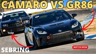 500 HP Camaro vs 225 HP GR86 at Sebring 3.30.23