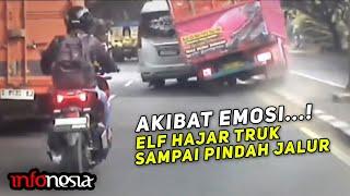 NGERI... Aksi Pengendara Saling Pepet Karena Emosi