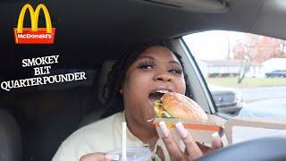 VLOGMAS DAY 1 MCDONALDS *NEW* SMOKEY BLT QUARTER POUNDER LIFE AS SHELLY