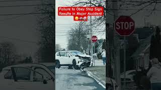 Importance of Stopping at One-Way Stop Signs Look Before You Leap#shorts #stop#ontario#lesson