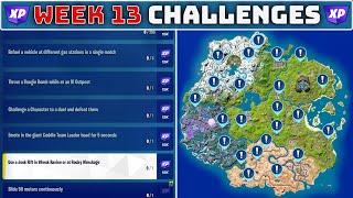 FORTNITE SEASON QUESTS WEEK 13 Gas Stations Duel Character IO Outpost & Junk Rift Locations