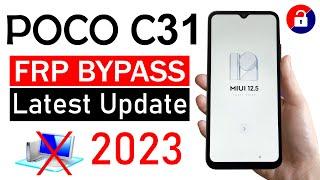 POCO C31 FRP BYPASS 2023  New Update without pc