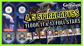 F2P 4.5 Spiral Abyss Floor 11 & 12 9 Stars - Genshin Impact
