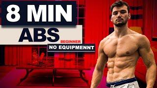 8 Min 6 Pack Abs For Beginners  Most Effective Start  No Equipment  velikaans