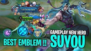 Best Build And Emblem New Hero Suyou - Advance Server - Mobile Legends