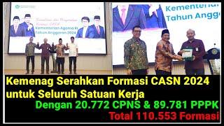 Formasi CASN  Kementerian Agama Kemenag Tahun 2024 terbaru