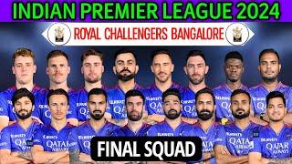 IPL 2024 Royal Challengers Bangalore Squad  RCB Team 2024 Players List  RCB 2024 Squad  RCB 2024