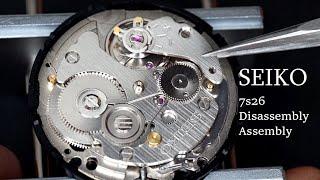 Seiko 7s26 SNK809 Watch disassembly and assembly only music