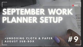 SEPTEMBER WORK PLANNER SETUP CLOTH & PAPER SUB-BOX