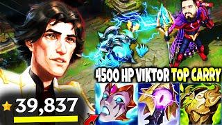 New META MAX HEAL VIKTOR TOP Season 14 Build Guide  4500HP and OP DAMAGE  LoL Viktor s14 Gameplay