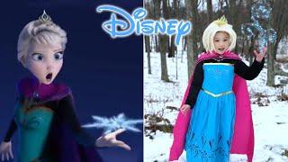 ️Let it Go2024 Real Life vs Cartoon -Disney Frozen Elsa Song Cover Idina Menzel #disneymusicvevo