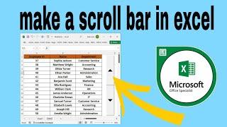 make a scroll bar in excel