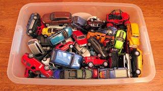 Box Full of Various Cars of Different Brands Types and  Sizes