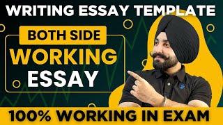 PTE writing essay template both side working PTE writing essay best tips  Gurwinder Sir 