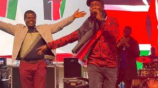 Moment Okiya Omtata ‘DISRUPT’ Eric Wainaina On Stage At The Gen Z Saba Saba Concert At Uhuru Park