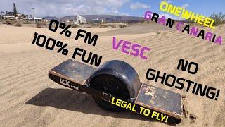 VESC Onewheel at Gran Canaria - No Ghosting - Legal to fly