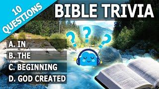 New Bible Trivia Quiz  Easy Fun 10 Questions  Peaceful Music Waterfalls  Bird sounds