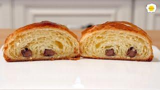 Chocolate Croissant Recipe 巧克力可颂面包食谱 Recette de croissants pain au chocolat チョコレートクロワッサンのレシピ