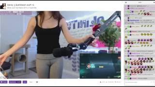 Twitch - Streamer - Girl Alinity - playing JustDance - Part 4