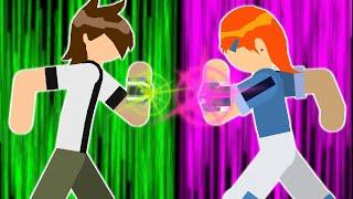 Ben 10 Vs Gwen 10 stick nodes pro