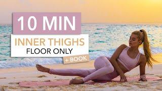 10 MIN INNER THIGH with Book - Floor Workout Knee Friendly  slow but burns like fire I Pamela Reif