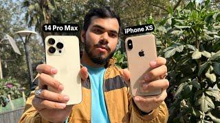 4 Years Old iPhone Camera Still Rocks  iPhone XS in 2023  iPhone XS vs 14 Pro Max Camera HINDI