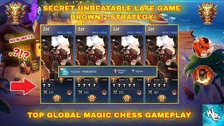 SECRET UNBEATABLE TOP GLOBAL BROWN STRATEGY - BEST MAGIC CHESS SYNERGY - Mobile Legends Bang Bang