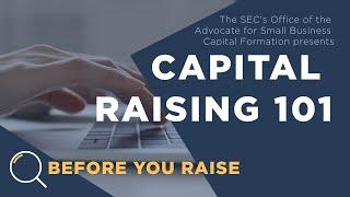 Capital Raising 101 Before you Raise