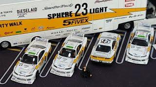 Ver2 Compares Mini GT LB Super Silhouette Nissan S15 Silvia WhiteYellow Variants