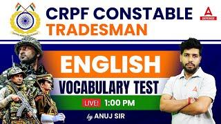 CRPF Constable Tradesman 2023 Class  CRPF English Class -Vocabulary Test