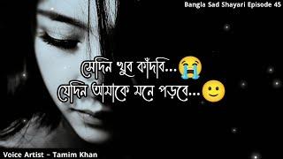 সেদিন খুব কাঁদবি যেদিন আমাকে মনে পড়বে  Bangla Sad Shayari  Episode 45  Voice Artist Tamim Khan