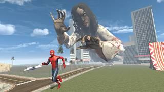 Franklin Spiderman Fight Giant Ghost in Indian Bike Driving 3D