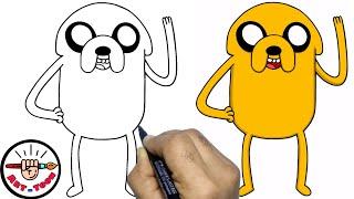 how to draw Jake the Dog from Adventure time step by step easy