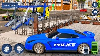 US Transporter Truck Driver Police Car - Cargo Ship Police Vehicle Transporter - Gameplay Android