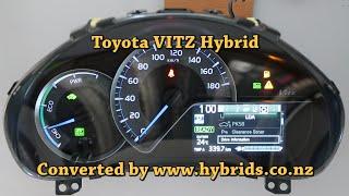 Toyota VITZ Hybrid Instrument Cluster Dash Speedometer Japanese to English Conversion