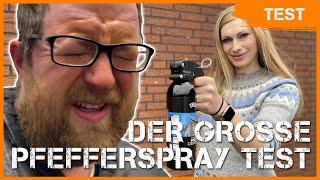 Der große Pfefferspray-Test alle Größen Sprühtest und Wirkung ️