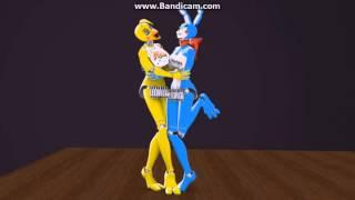 FNAF SFMSuper Animation Bonnie X Chica Sexy Animatronics Kissing