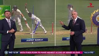 Indias gun fast bowler Jasprit Bumrahs unique bowling action.