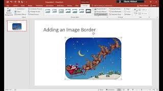 Microsoft PowerPoint - Adding an Image Border