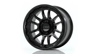 KMC WHEELS KM727 WRATH - 17X8.5 - SATIN BLACK