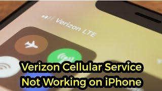 Verizon Cellular Service Not Working on iPhone 14 Pro Max in iOS 16