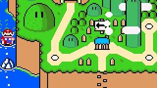 Super Mario World SNES - Secret Level in Yoshis Island Rom Hack . ᴴᴰ