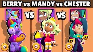 BERRY vs MANDY vs CHESTER  THE BEST BRAWLER in CANDYLAND   NEW BRAWLER  BRAWL STARS