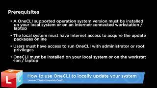 How to use Lenovo XClarity Essentials OneCLI to locally update your system