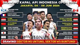 KOCOK ULANG Hasil Lengkap Drawing Indonesia Open 2024  20 Wakil Indonesia Tampil#indonesiaopen2024