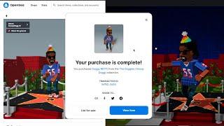 The Sandbox - I purchased a Snoop Dogg Avatar using OpenSea The Doggies #6175