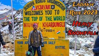 Khardungla Heavy Snowfall  Ladakh Inner line Permit 