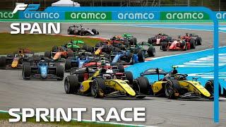 F2 Sprint Race Highlights  2024 Spanish Grand Prix